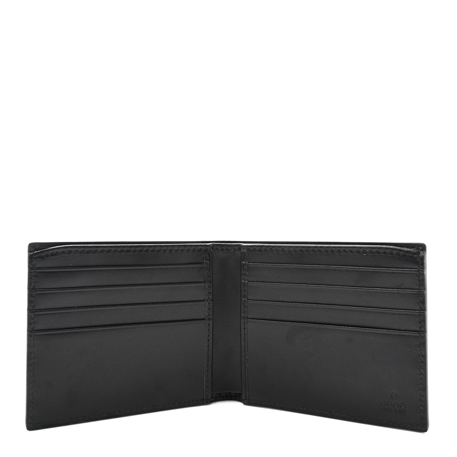 Gucci Plutone Calfskin Logo Bi-Fold Wallet Black 5 of 8
