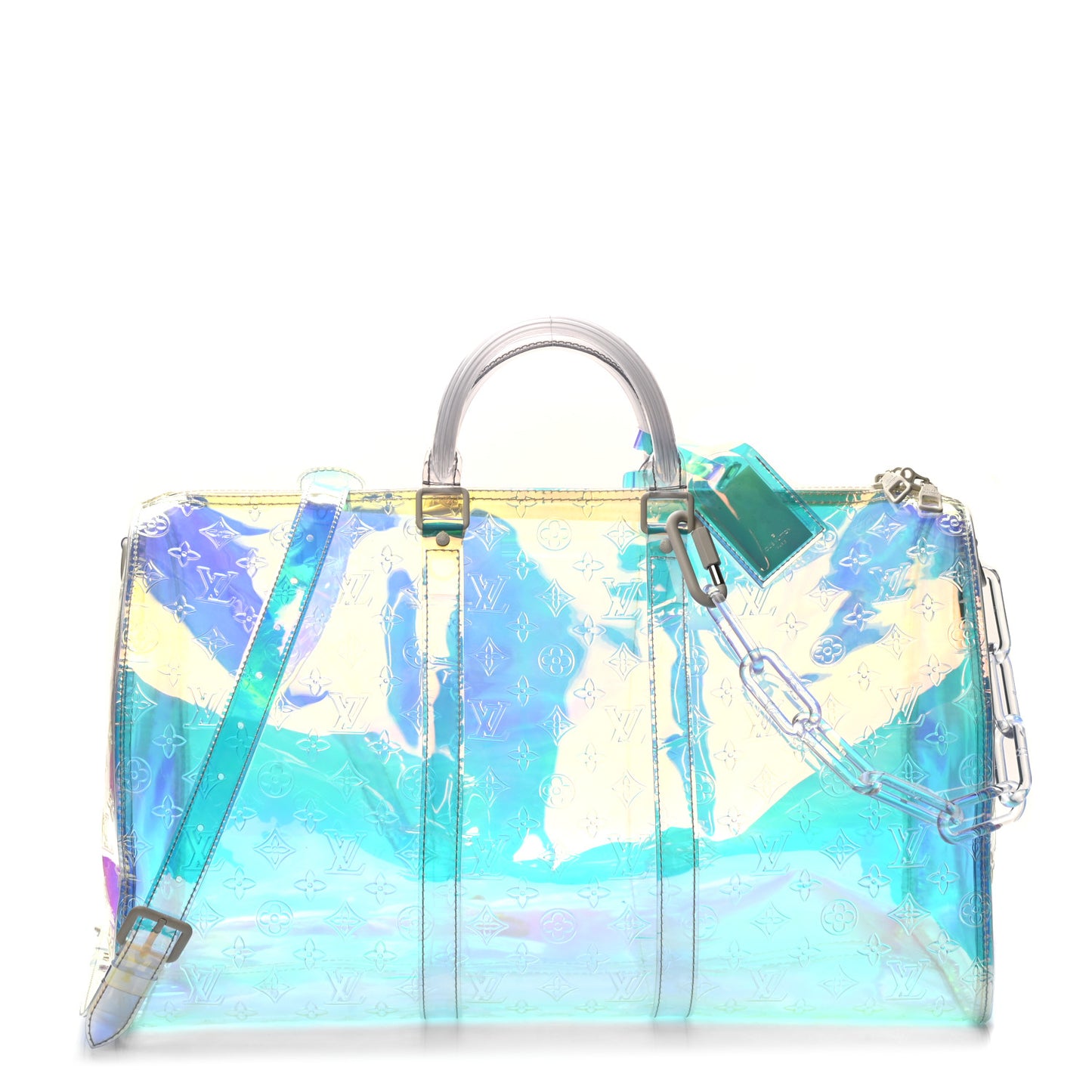 PVC Monogram Keepall Bandouliere 50 Iridescent Prism