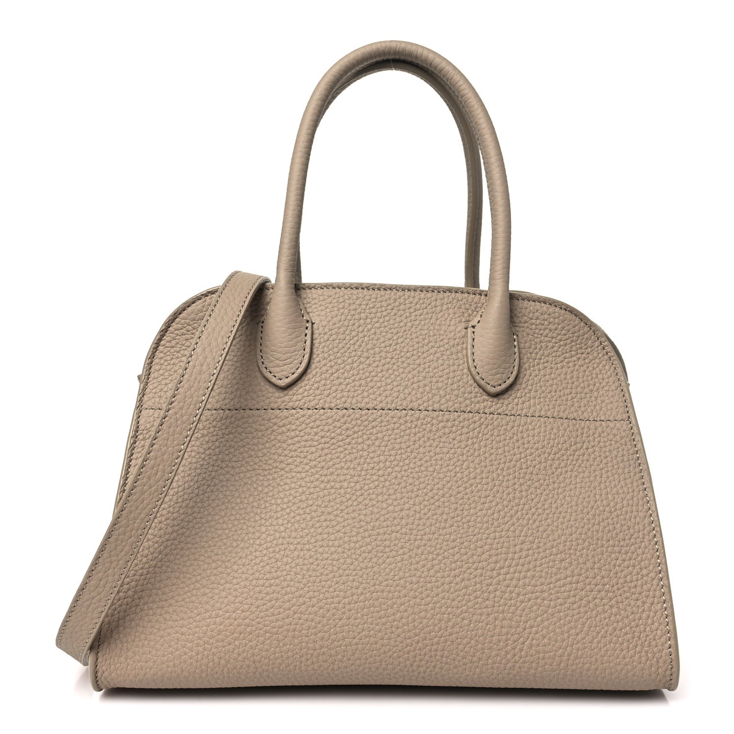 Grained Calfskin Soft Margaux 10 Bag Dark Taupe