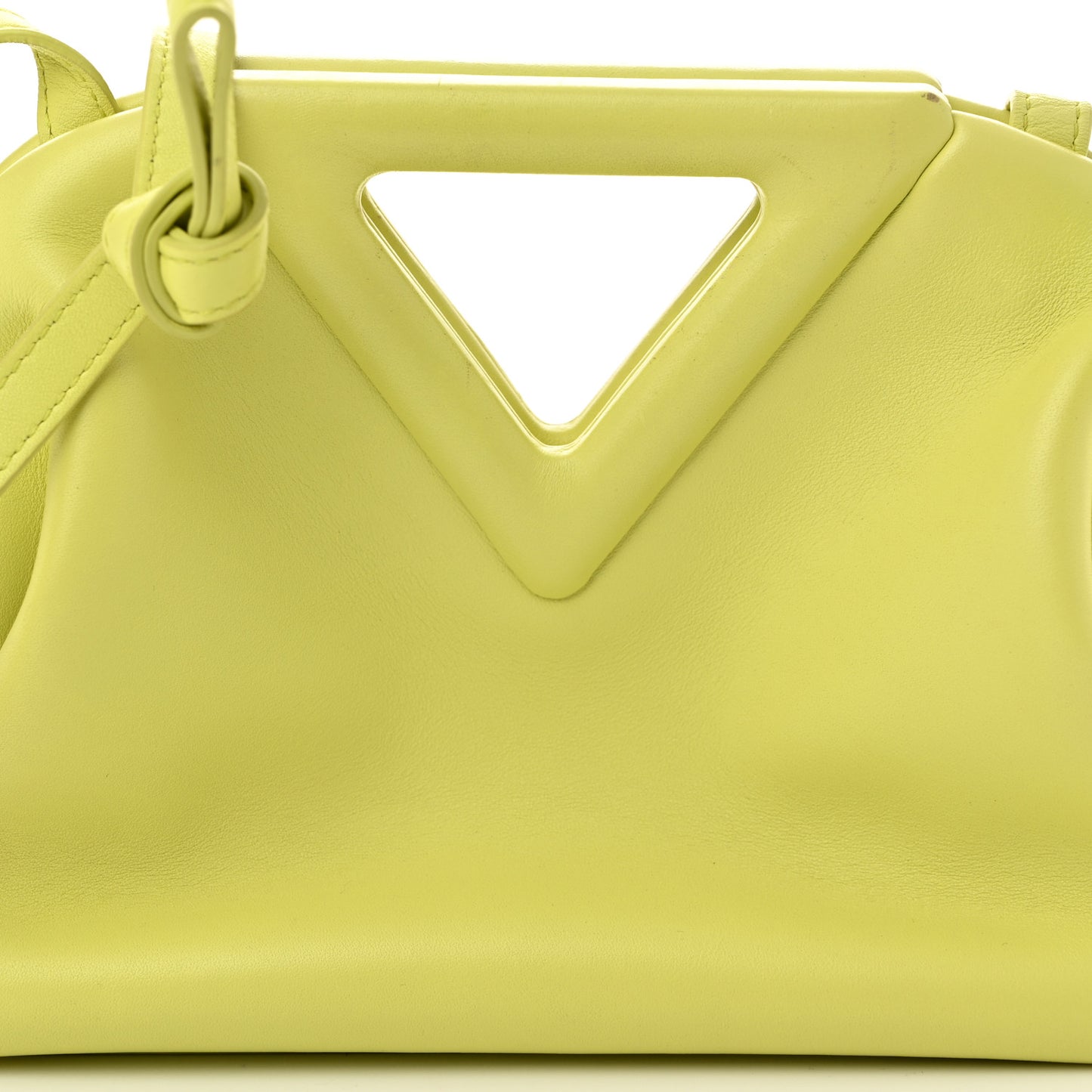 Calfskin Small The Point Triangle Bag Seagrass
