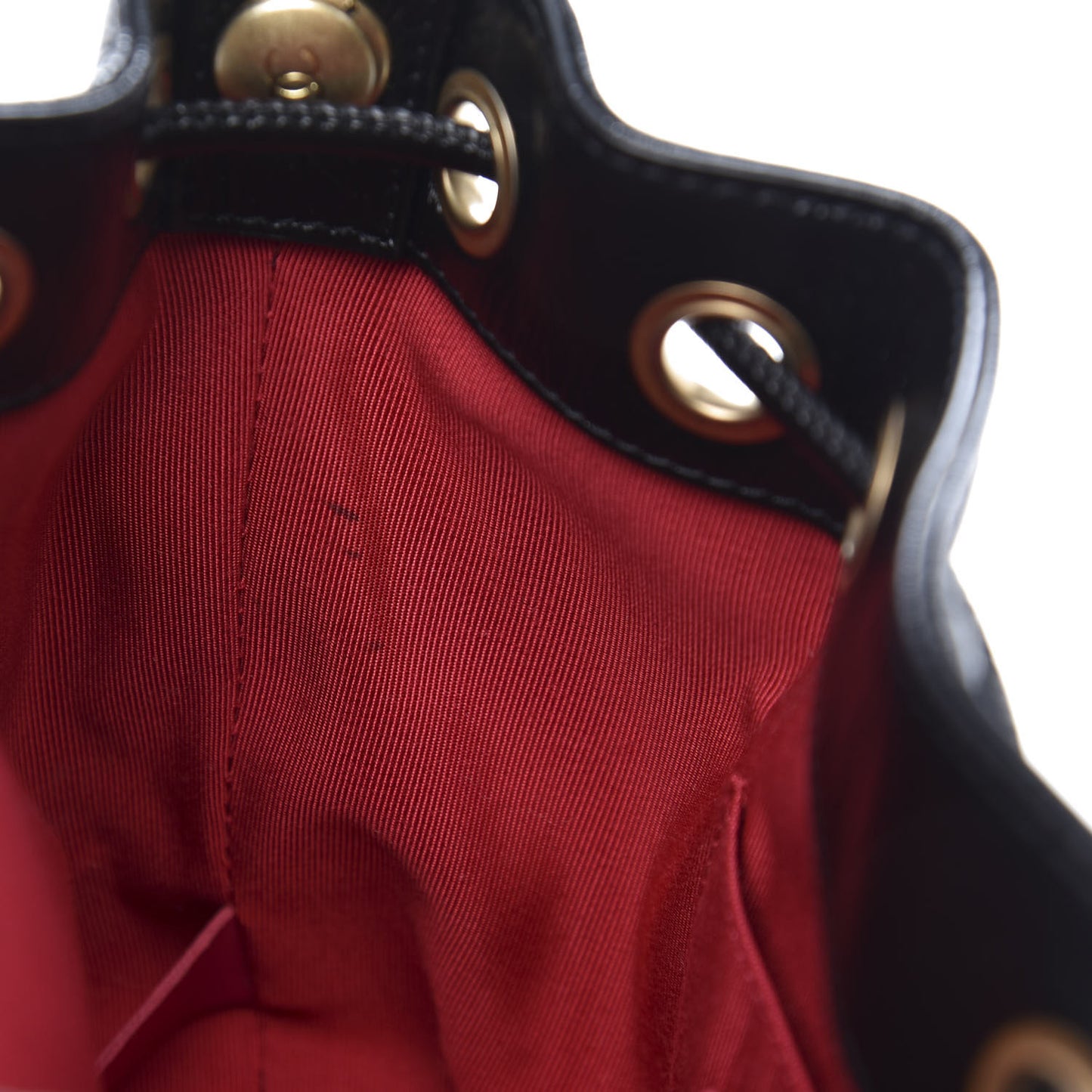 Shiny Aged Calfskin CC Chain Mini Drawstring Bag Black