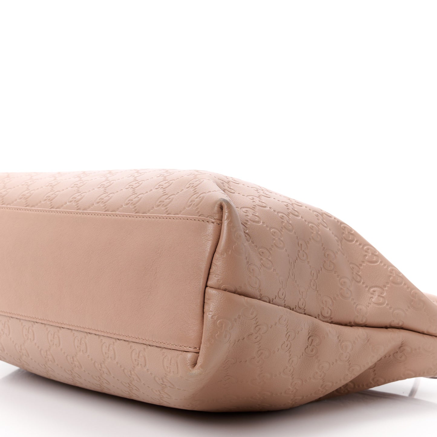 Guccissima Medium Zippered Shopping Tote Rose Beige