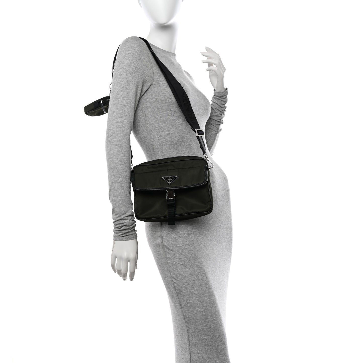 Re-Nylon Saffiano Shoulder Bag Tundra