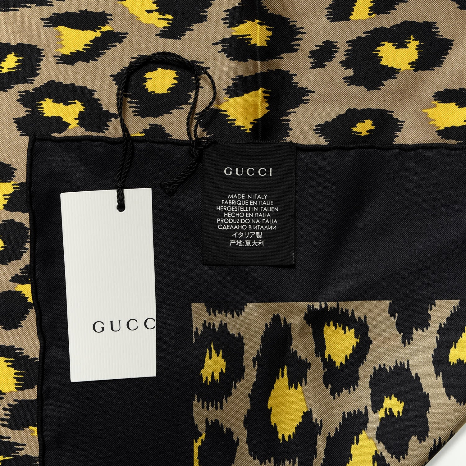 Gucci Silk Leopard Print Scarf 3 of 4