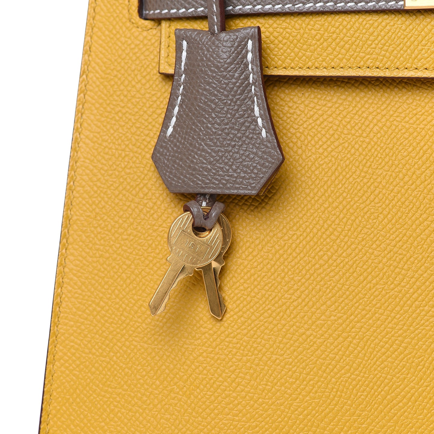 Epsom Horseshoe Kelly Sellier 25 Jaune Ambre Etoupe