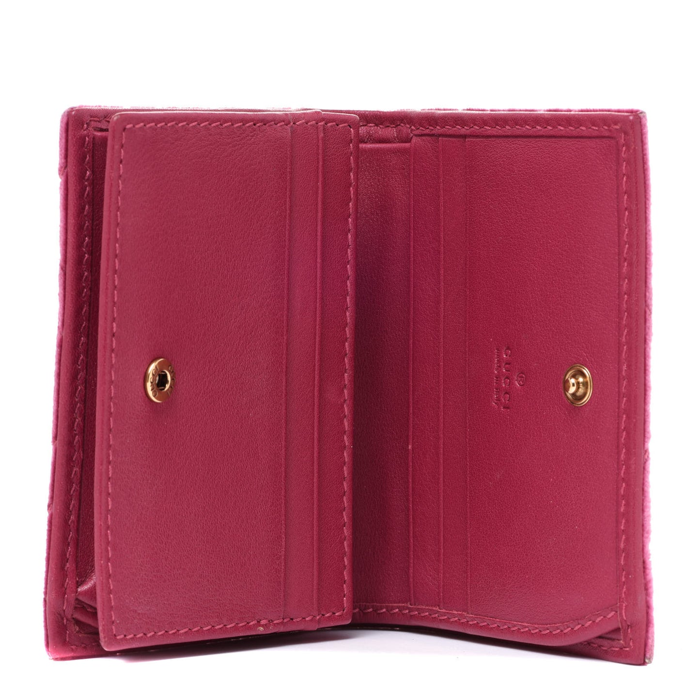 Velvet Matelasse Pearl Love Embroidered GG Marmont Card Case Wallet Light Raspberry Rose