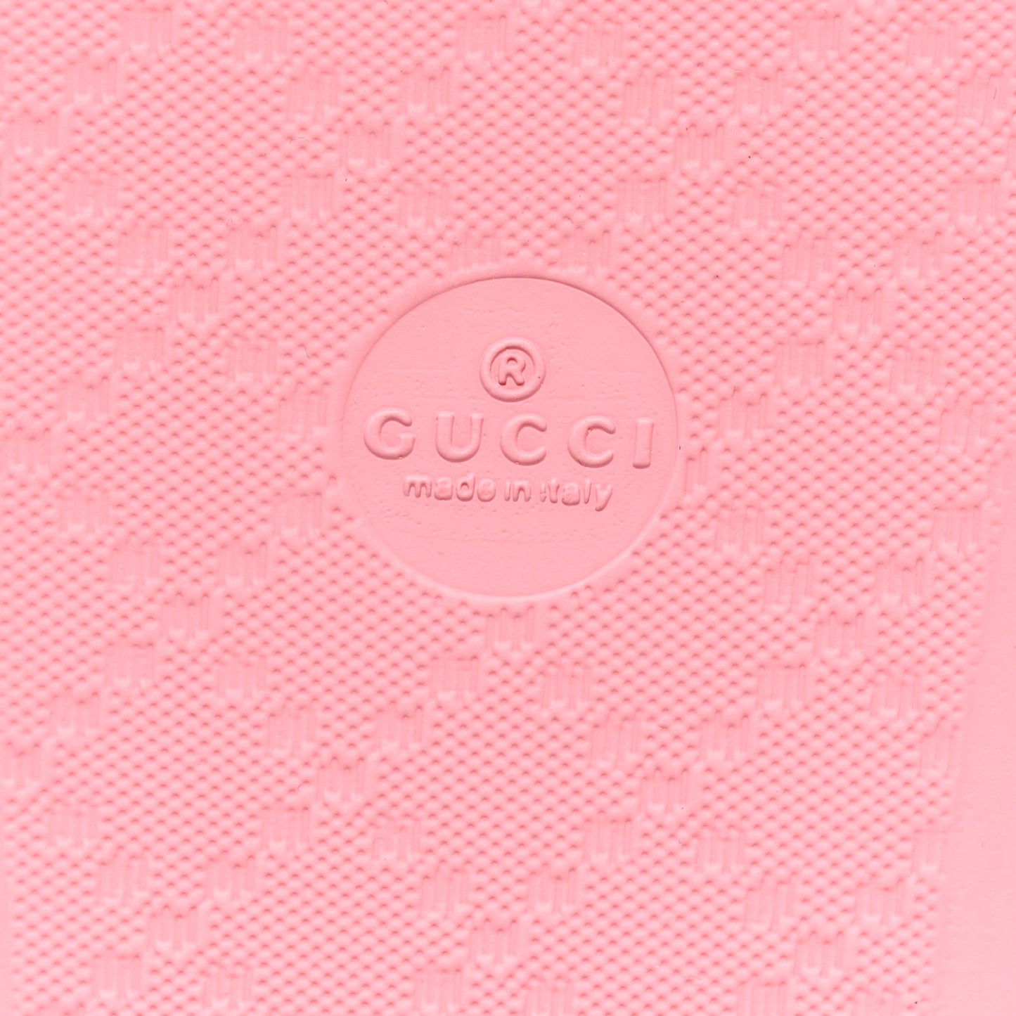 Rubber GG Monogram Perforated Womens Slide Sandals 37 Rose Box