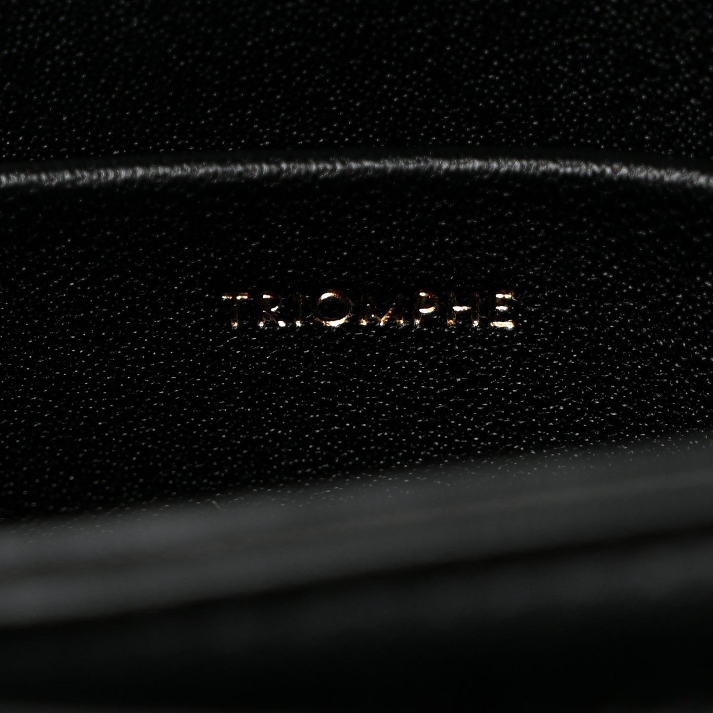 Shiny Calfskin Besace Clea Chain Triomphe Black