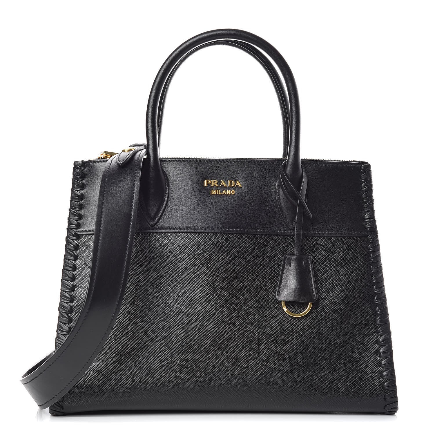 Prada Saffiano Whipstitch Medium Paradigme Bag Black 398740 FASHIONPHILE prada-saffiano-whipstitch-medium-paradigme-bag-black-398740-fashionphile