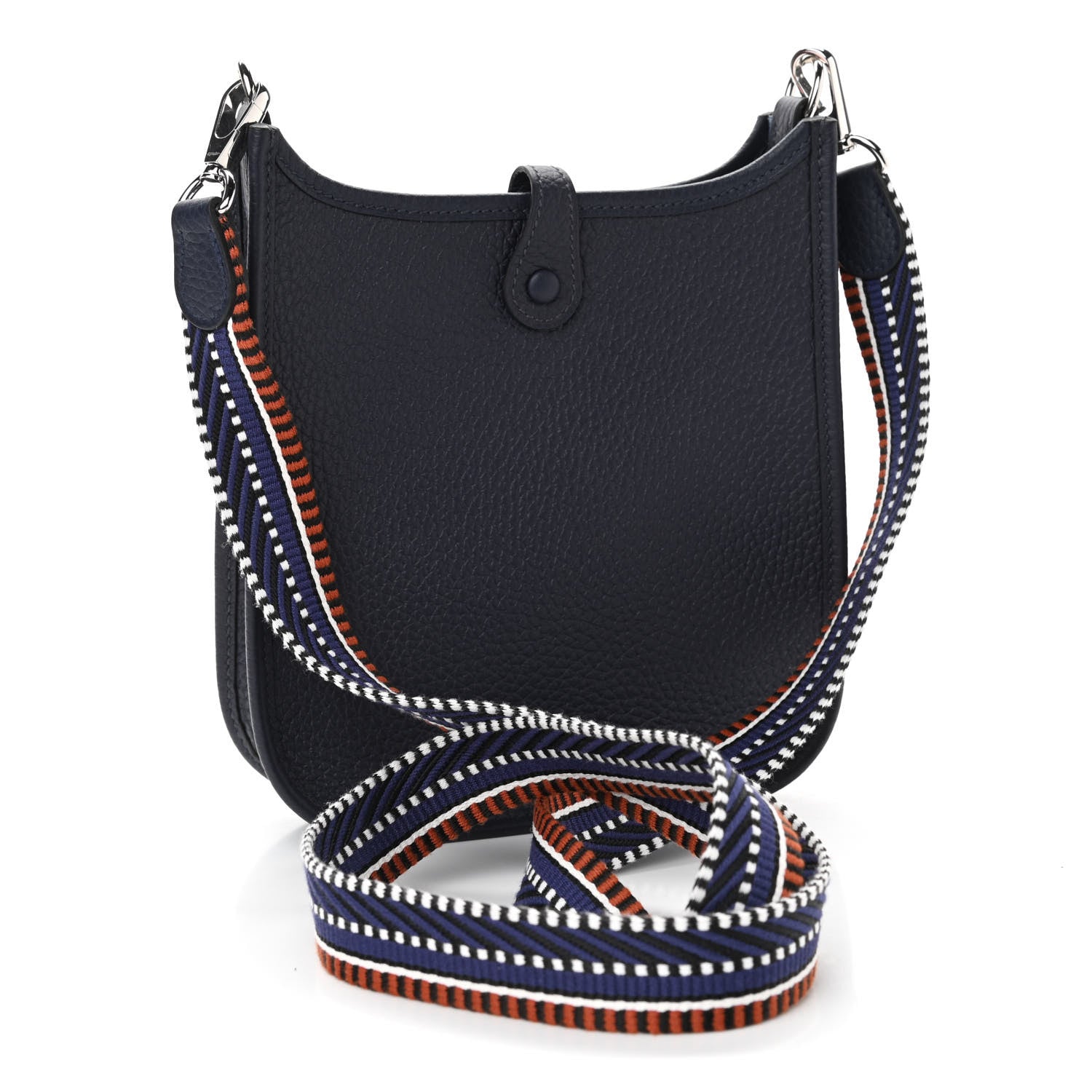 Hermes Taurillon Clemence Amazone Sangle Cavale Evelyne TPM Bleu Nuit Bleu Encre Cuivre 3 of 11