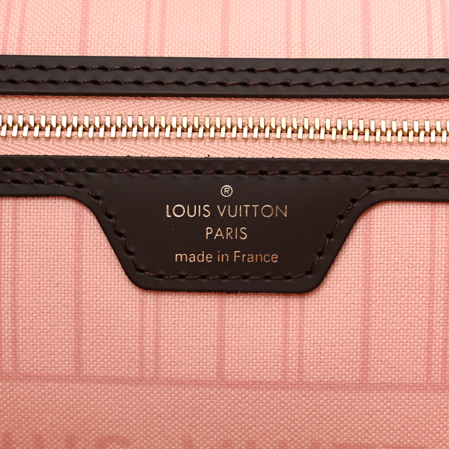 Damier Ebene Braided Neverfull MM Pink