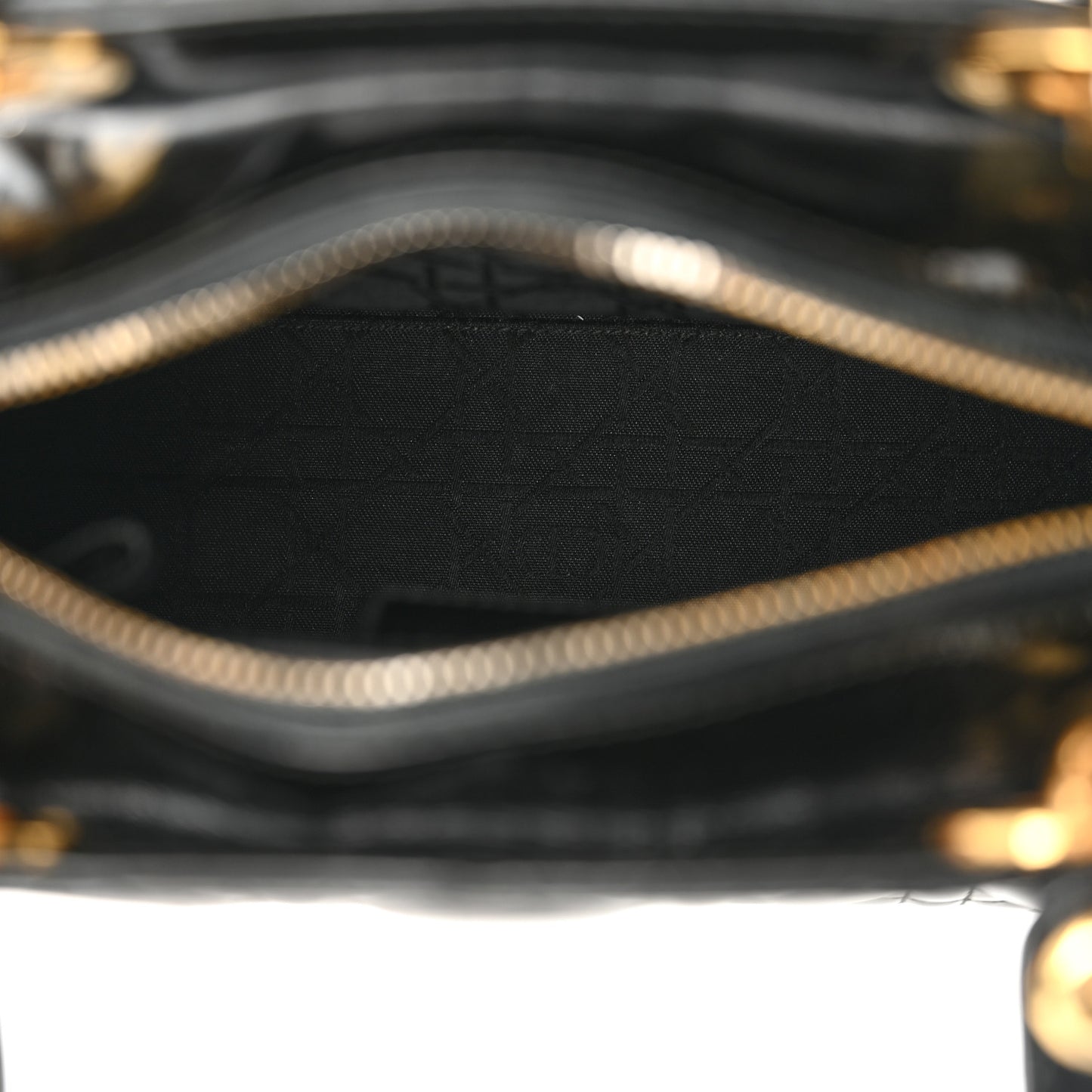 Patent Cannage Medium Lady Dior Black