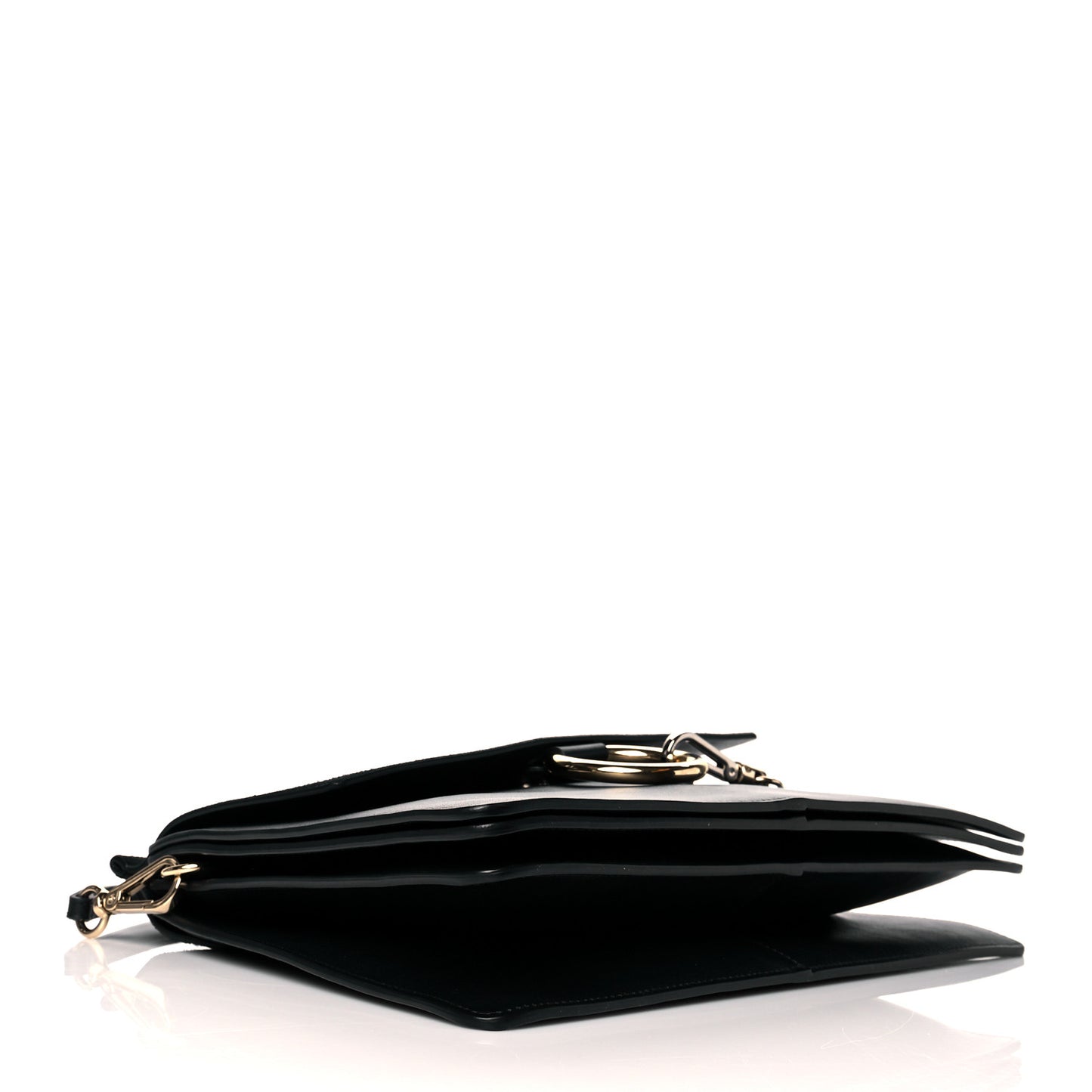 Suede Calfskin Medium Faye Shoulder Bag Black