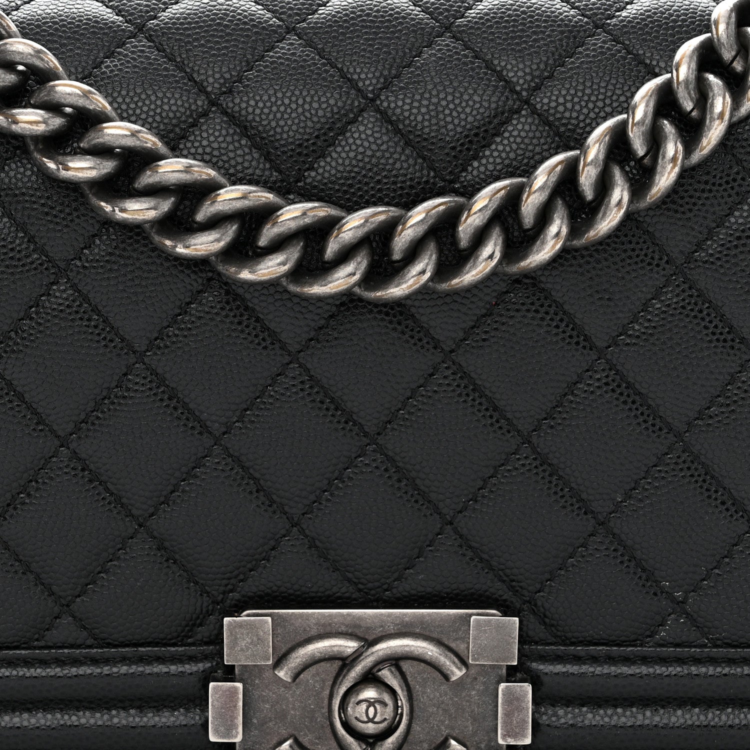 Chanel Caviar Quilted Medium Boy Flap Black 8 of 13