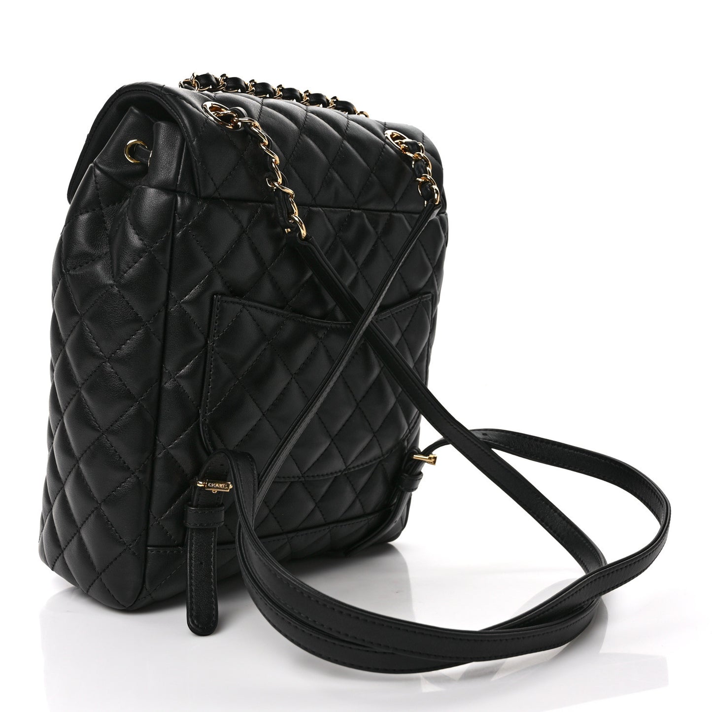 Lambskin Quilted Small Urban Spirit Backpack Black