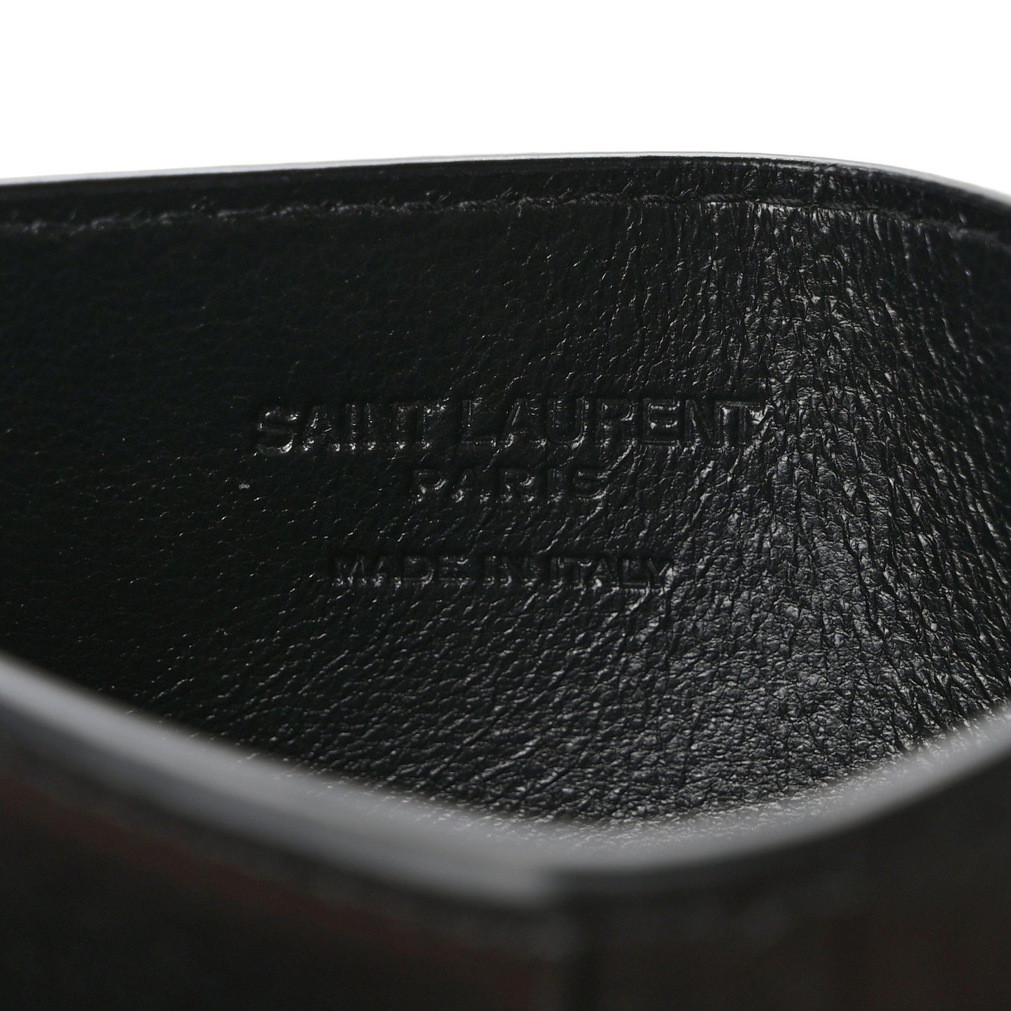 Calfskin 5 Fragments Zip Pouch Card Holder Black