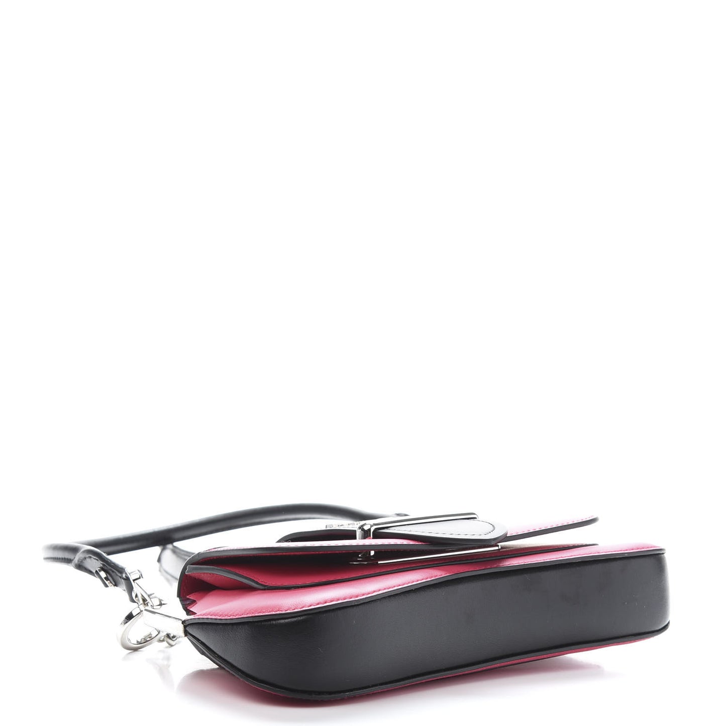 City Calfskin Small Sidonie Shoulder Bag Fuxia Black