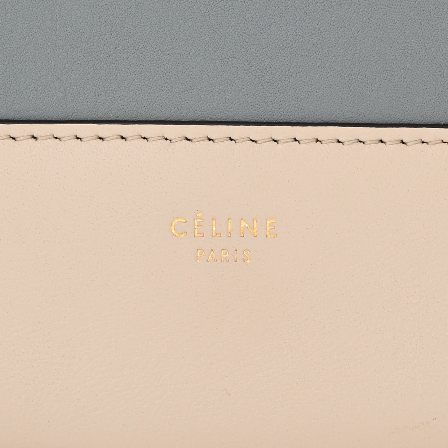 Shiny Smooth Calfskin Medium Frame Shoulder Bag Grege Storm