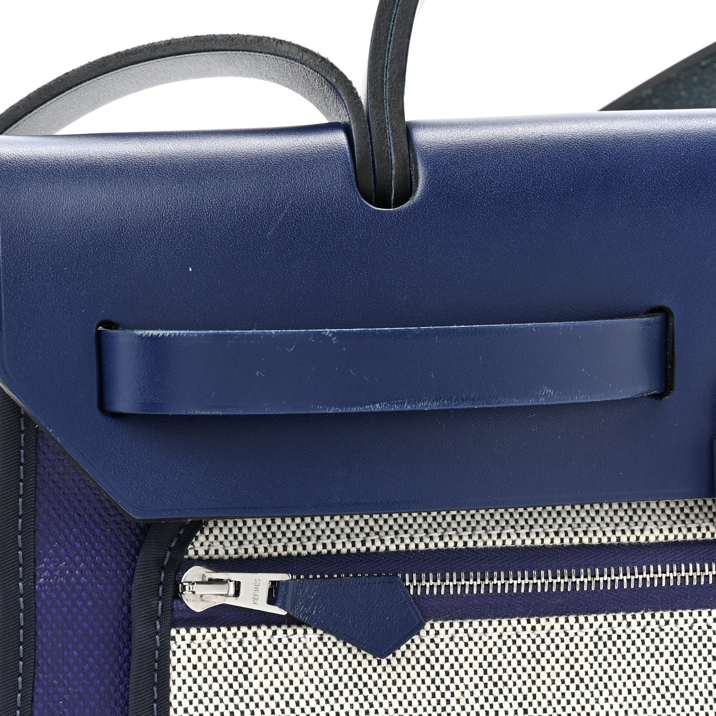 Toile H Berline Vache Hunter Herbag Zip PM 31 Bleu Encre Bleu Saphir