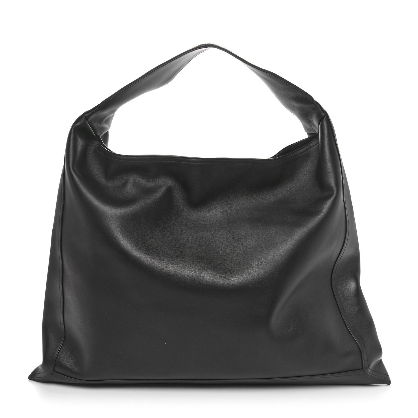 Silky Calfskin Large Hop Black