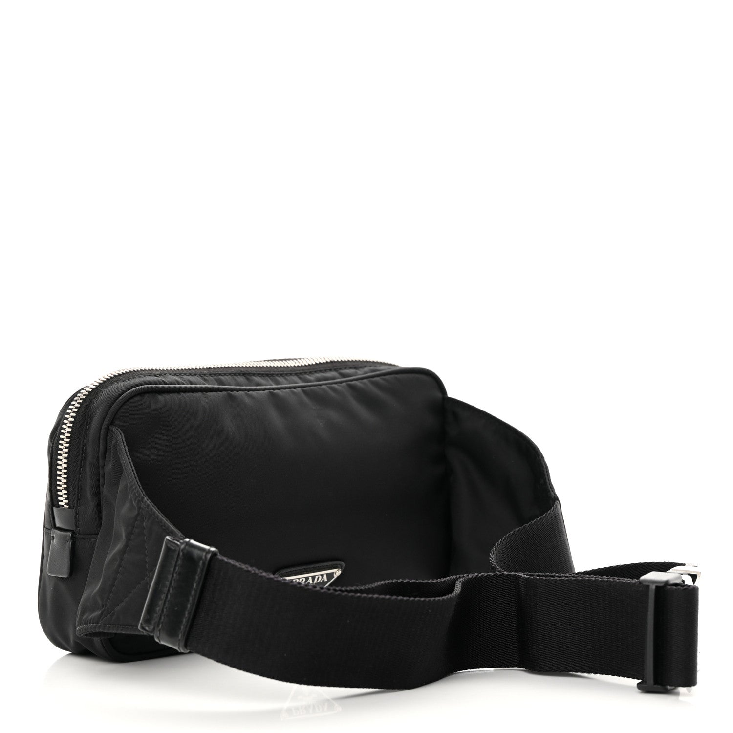Prada Tessuto Re-Nylon Logo Print Belt Bag Black 3 of 12