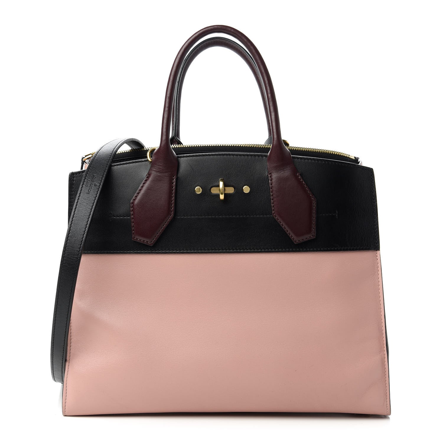 Louis Vuitton Calfskin City Steamer MM Magnolia Black 1 of 11