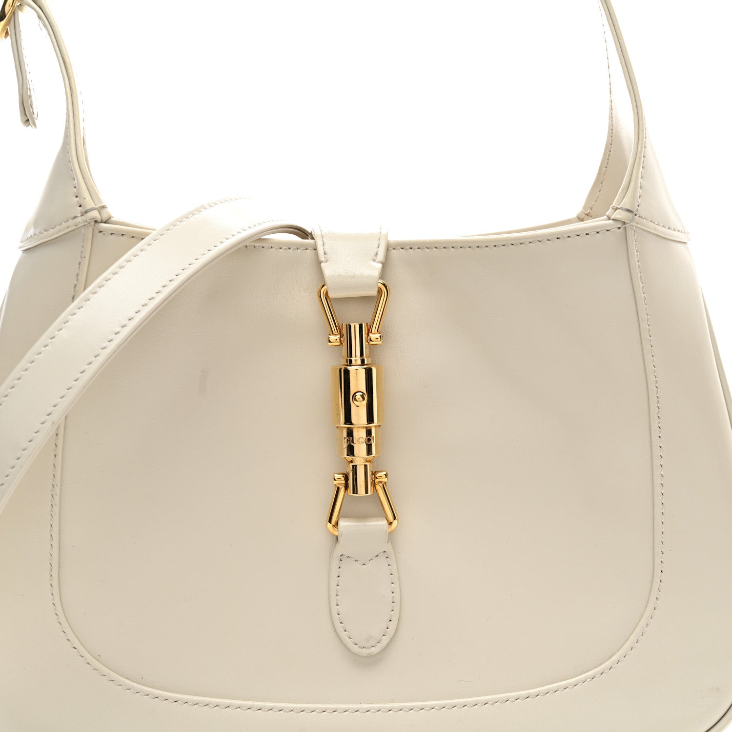 Gucci Boarded Dyana Lux Calfskin Small Jackie 1961 Hobo Mystic White 8 of 11