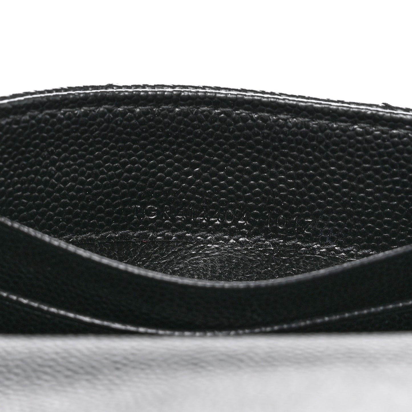 Grain De Poudre Matelasse Chevron Small Monogram Envelope Wallet Black