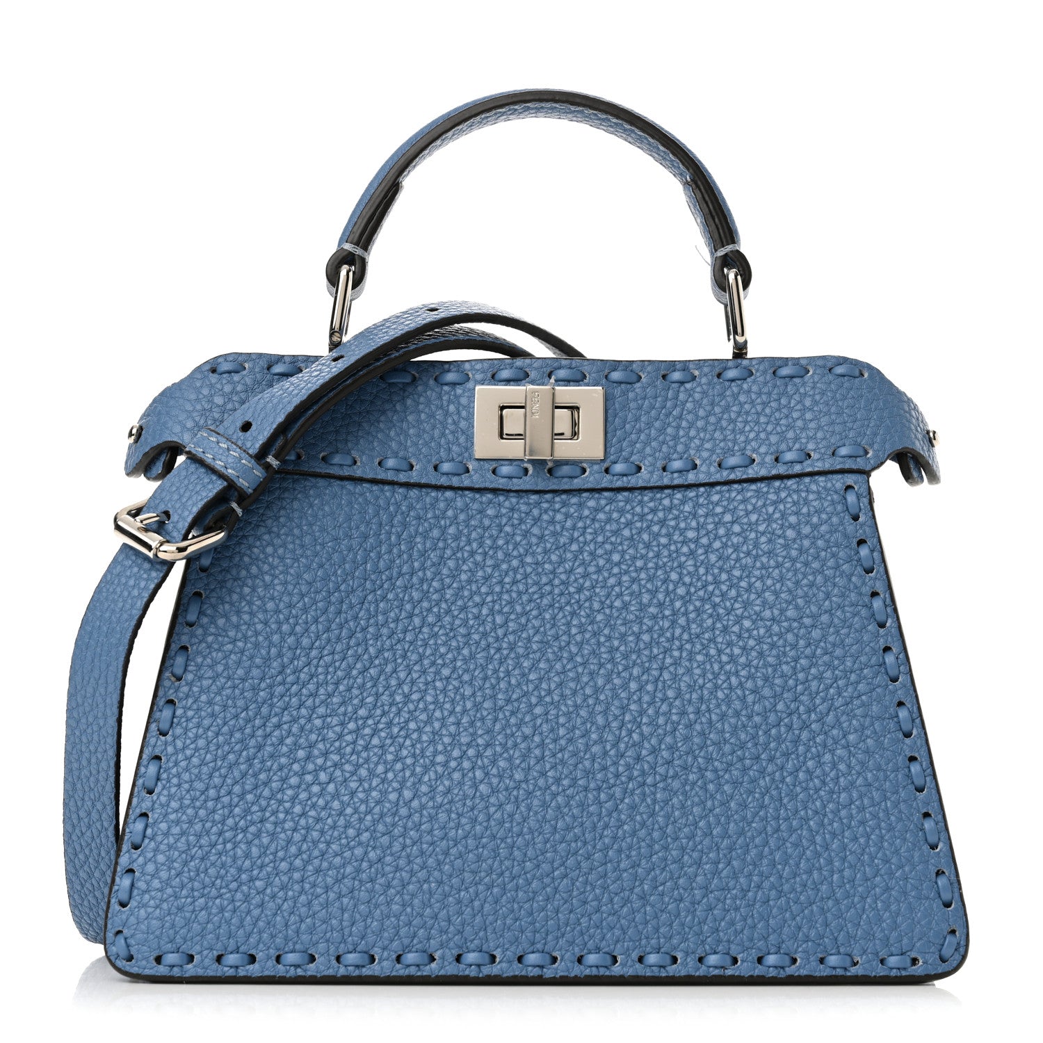 Fendi Cuoio Romano Selleria Macro Stitchings Petite Peekaboo I SEE