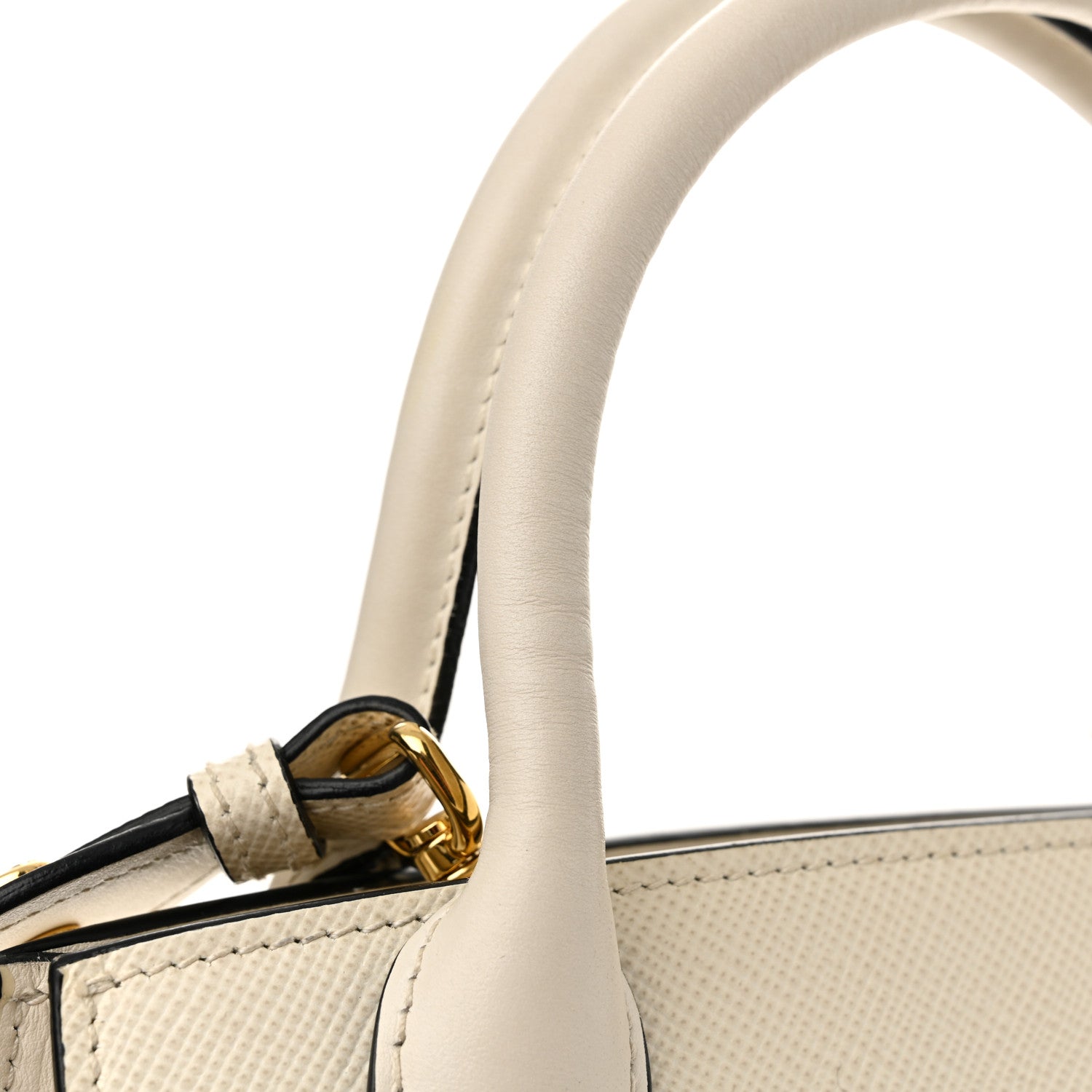 Prada Saffiano Cuir Calfskin Small Monochrome Top Handle Tote White 12 of 17