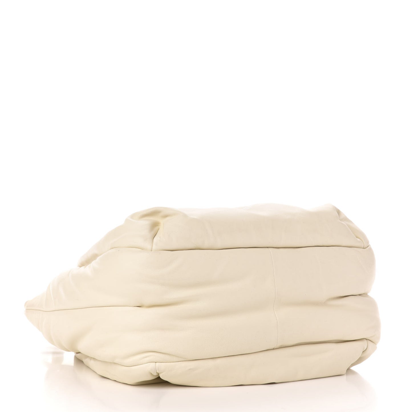 Goatskin Pillow Bucket Bag White