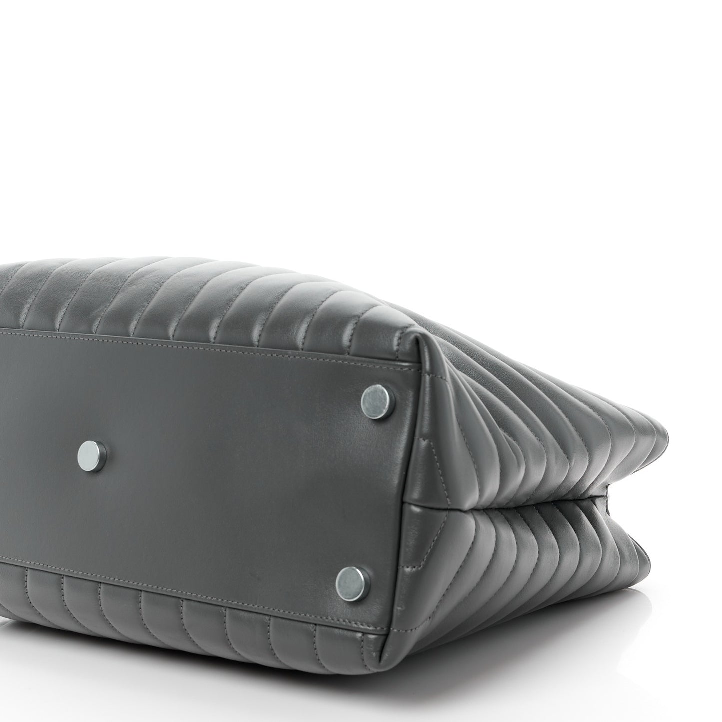 Calfskin Y Quilted Monogram Large Loulou Shopper Fog