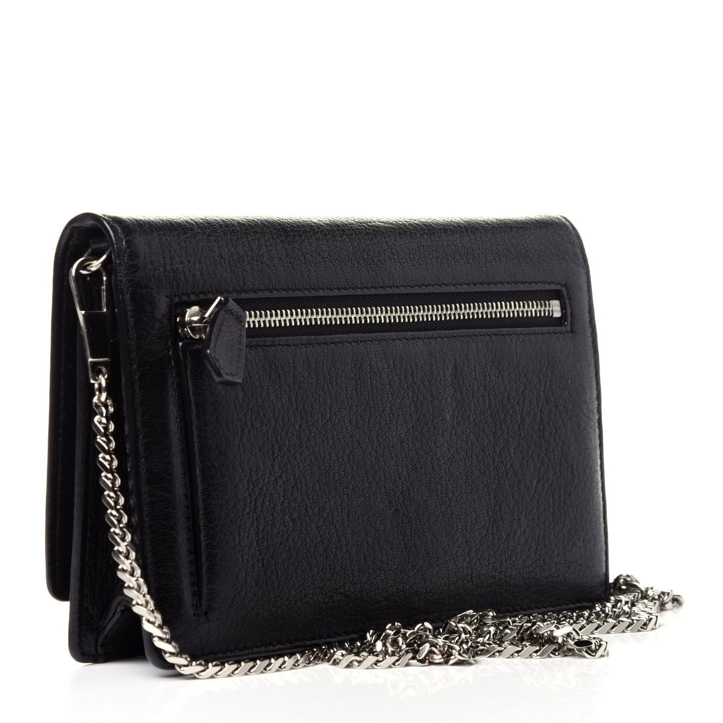 Sugar Goatskin Pandora Chain Wallet Black