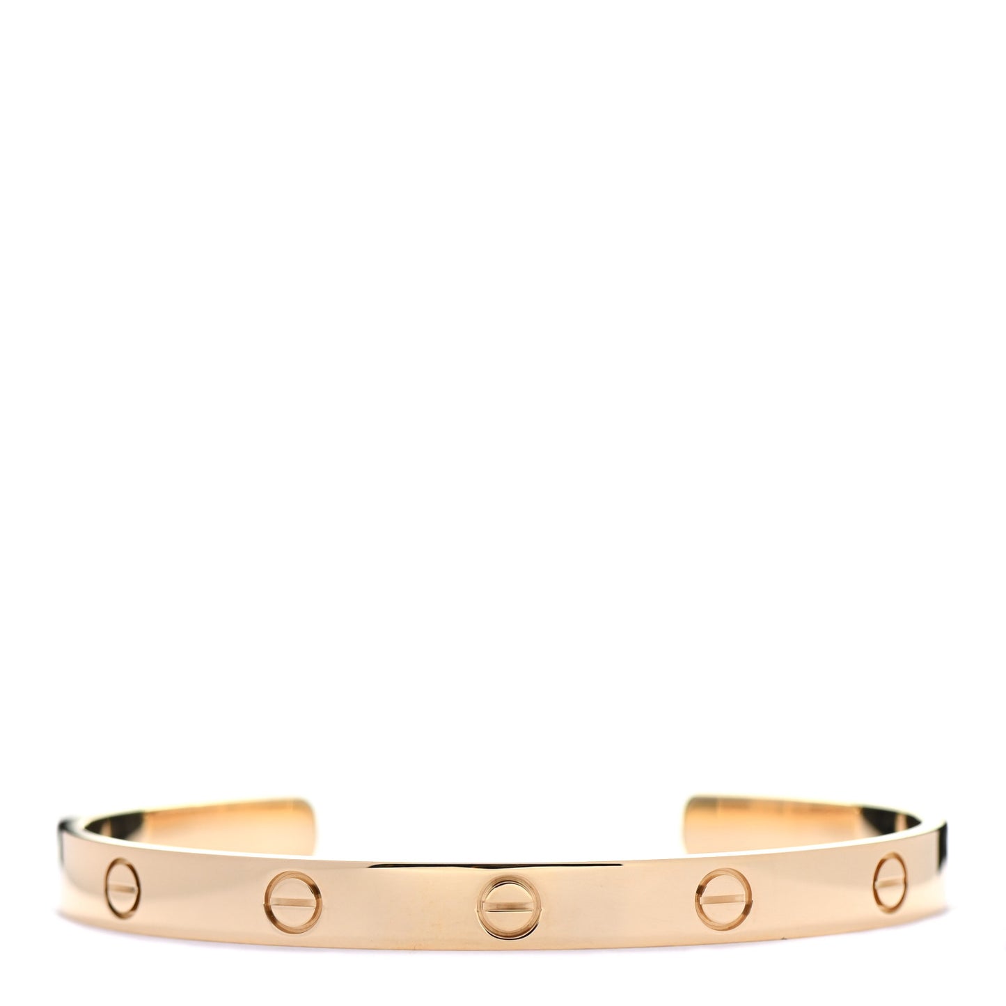 18K Yellow Gold LOVE Cuff Bracelet 19