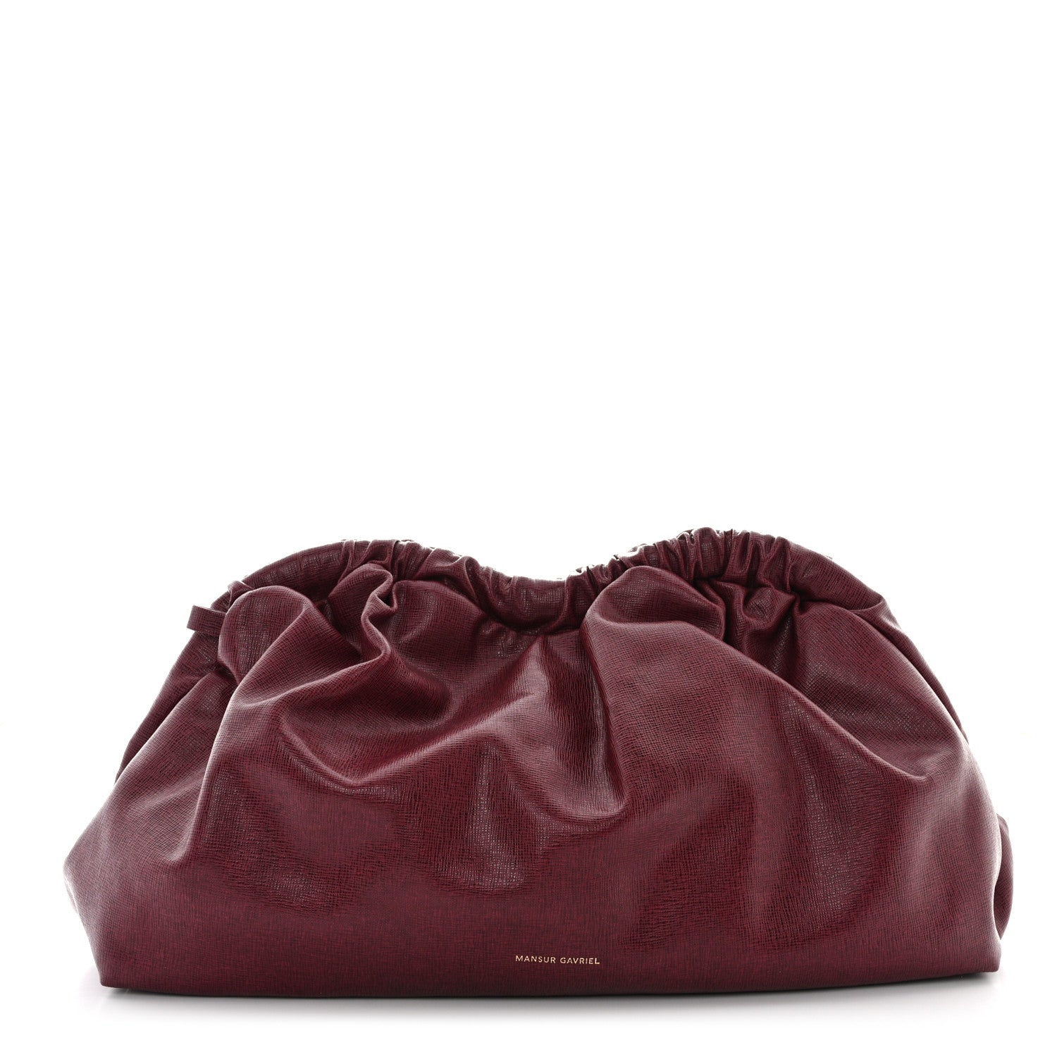 Mansur Gavriel Saffiano Cloud Clutch Claret 1 of 10