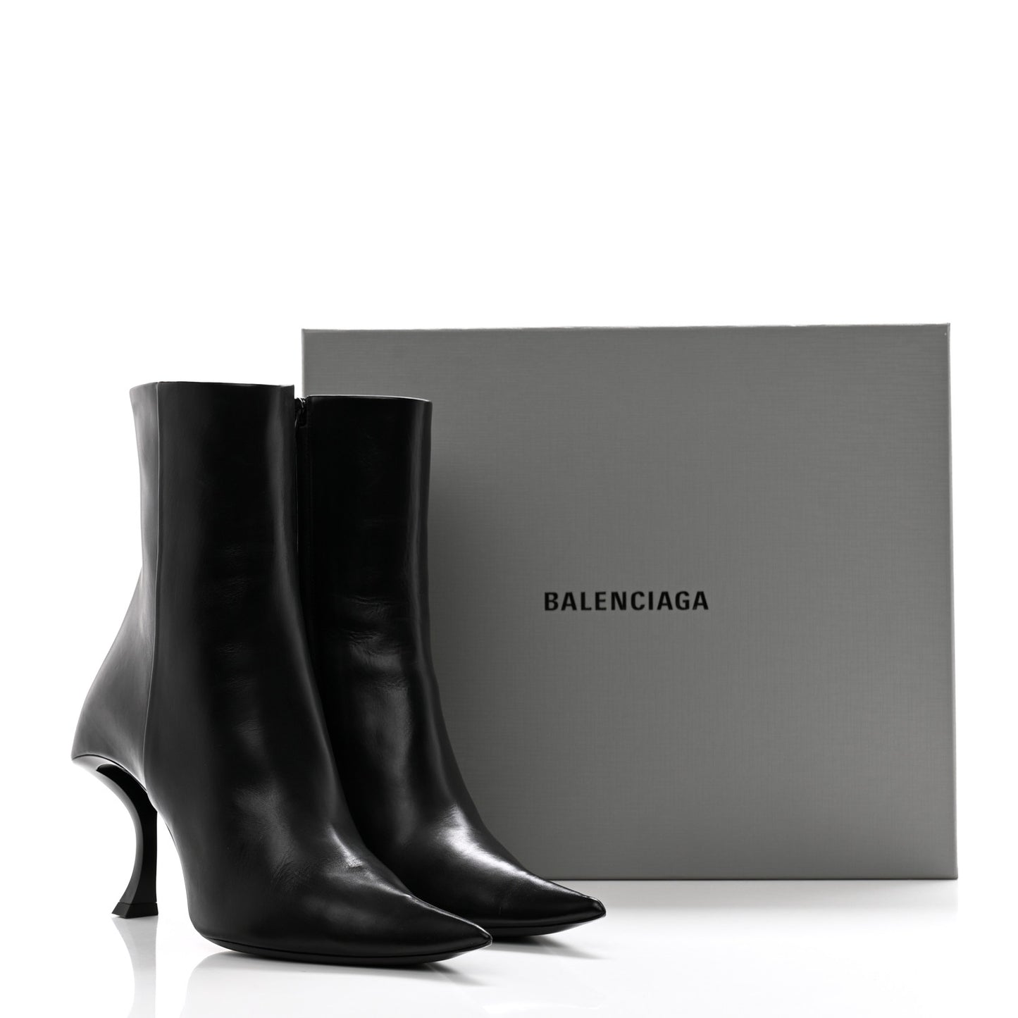 Calfskin Hourglass Bootie 38 Black