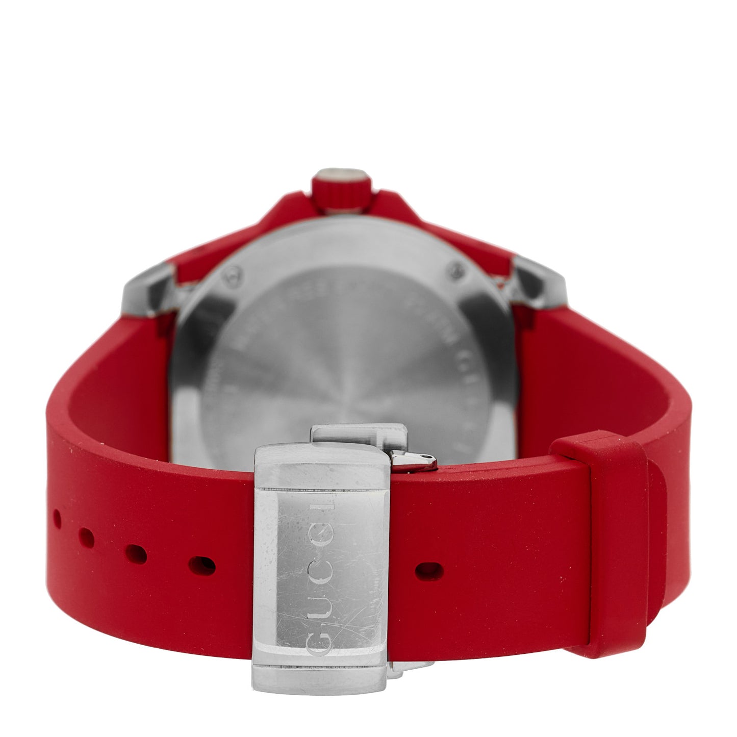 Stainless Steel Rubber 45mm Dive GMT Quartz Watch Red