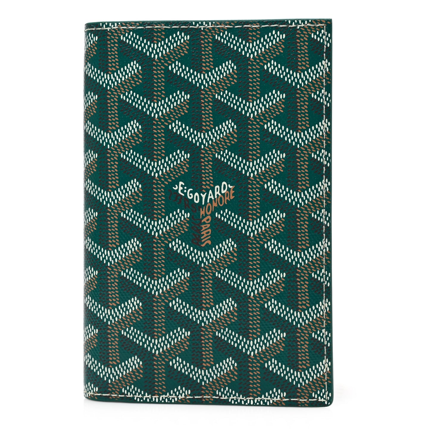 Goyardine Passport Wallet Green