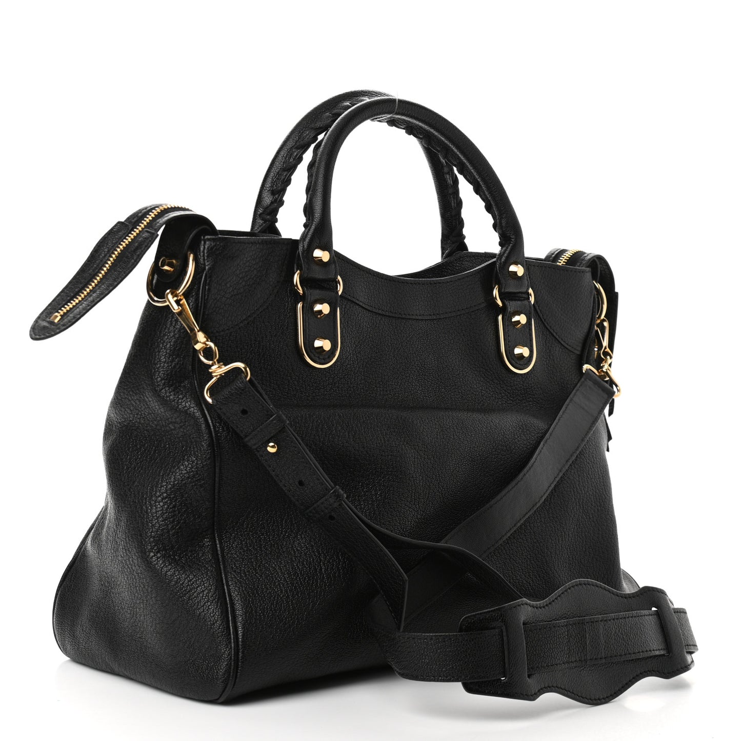 Chevre Gold Metallic Edge Hardware Velo Black