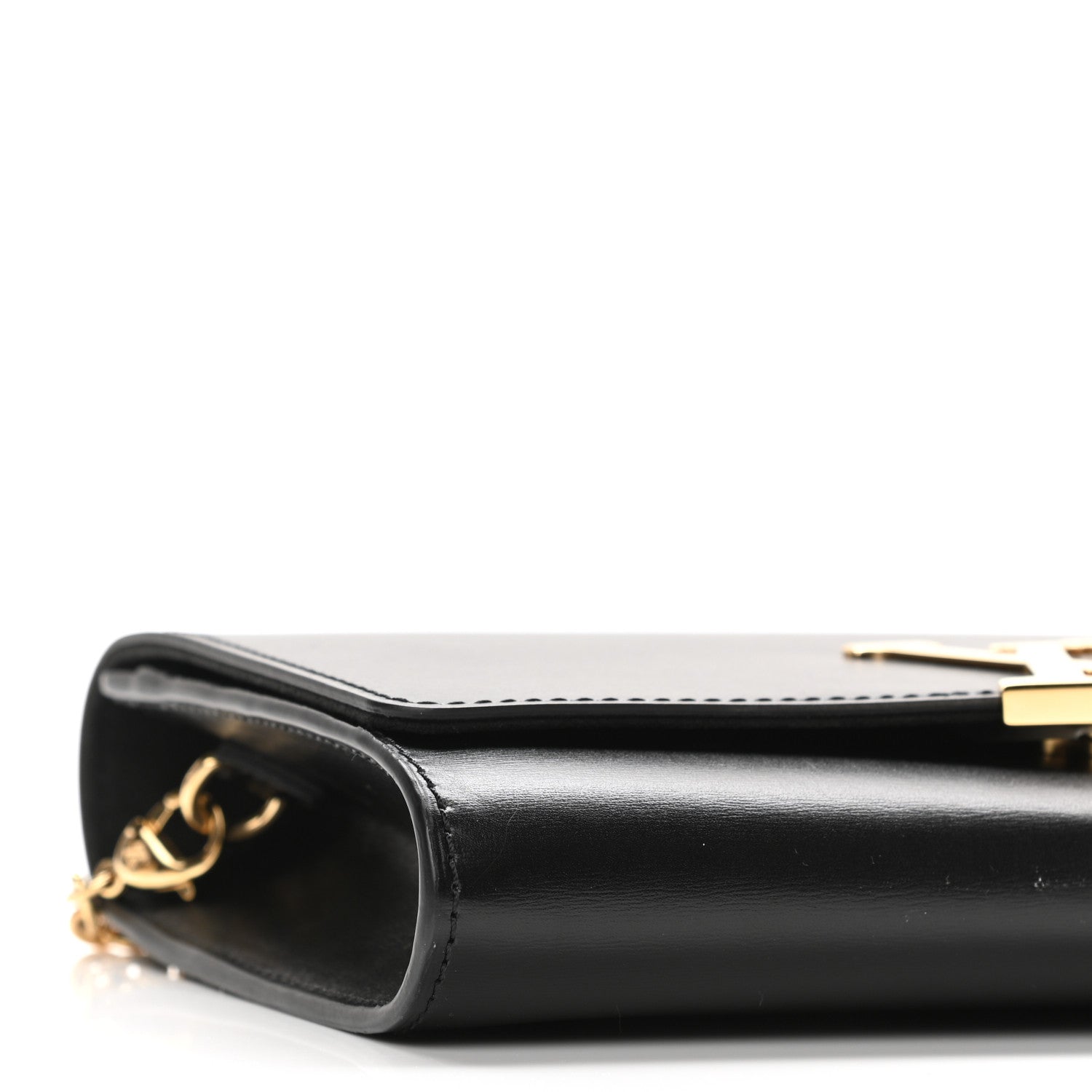 Louis Vuitton Calfskin Chain Louise MM Black 8 of 10