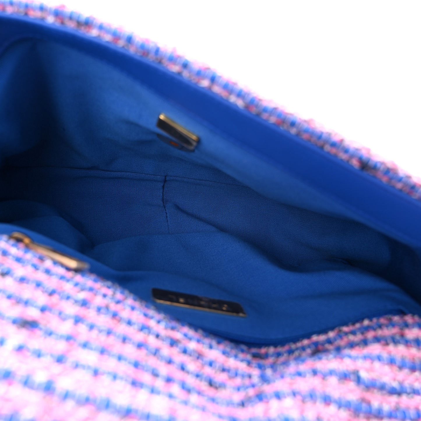 Tweed Quilted Medium Chanel 19 Flap Blue Pink