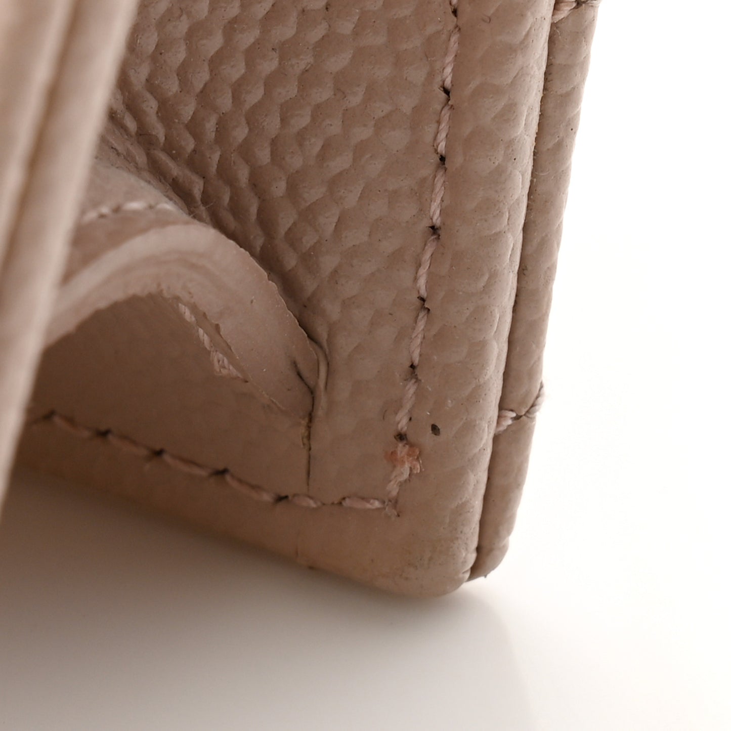 Grain De Poudre Matelasse Chevron Monogram Envelope Chain Wallet Pale Pink