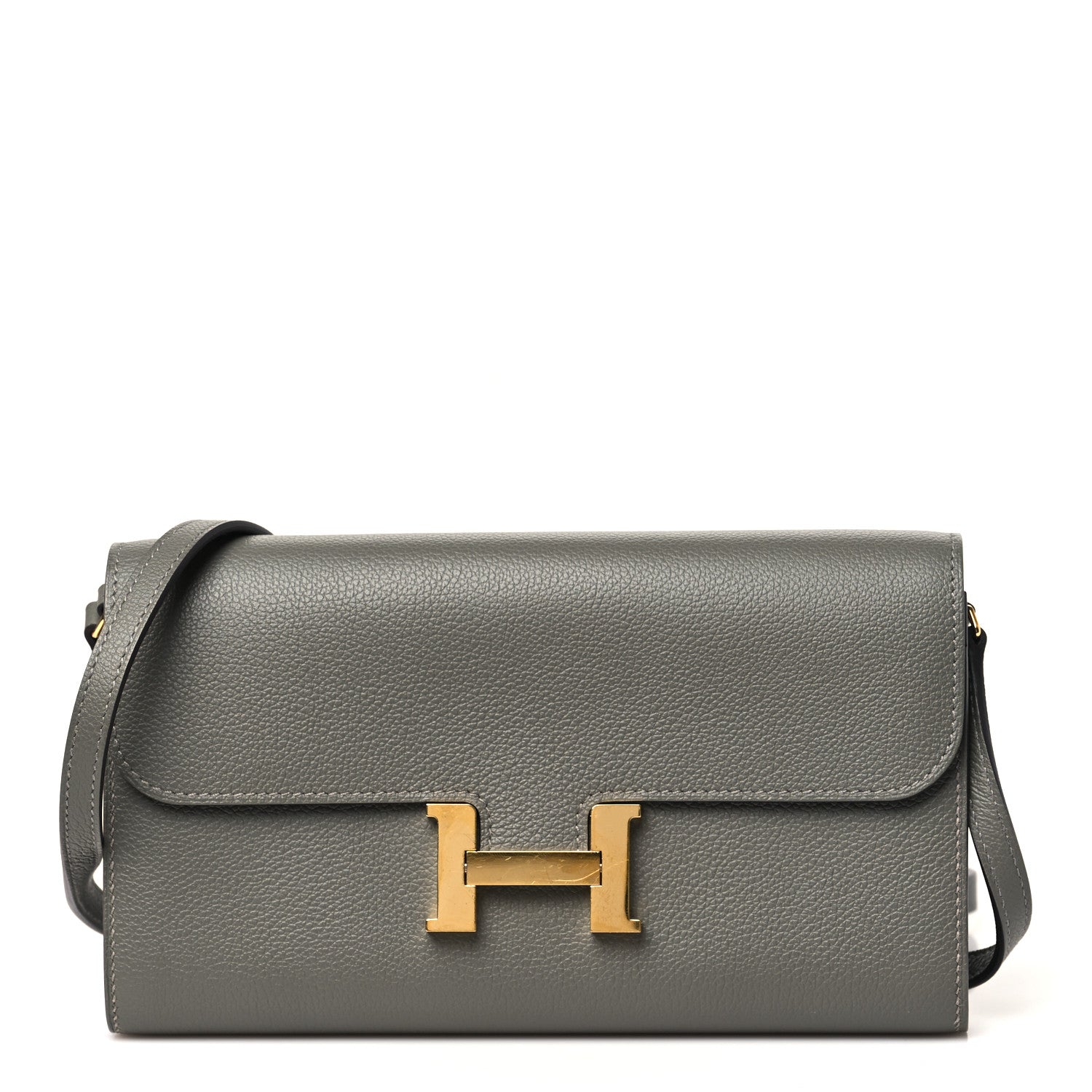 Hermes Evercolor Constance Long To Go Wallet Gris Meyer 1759302