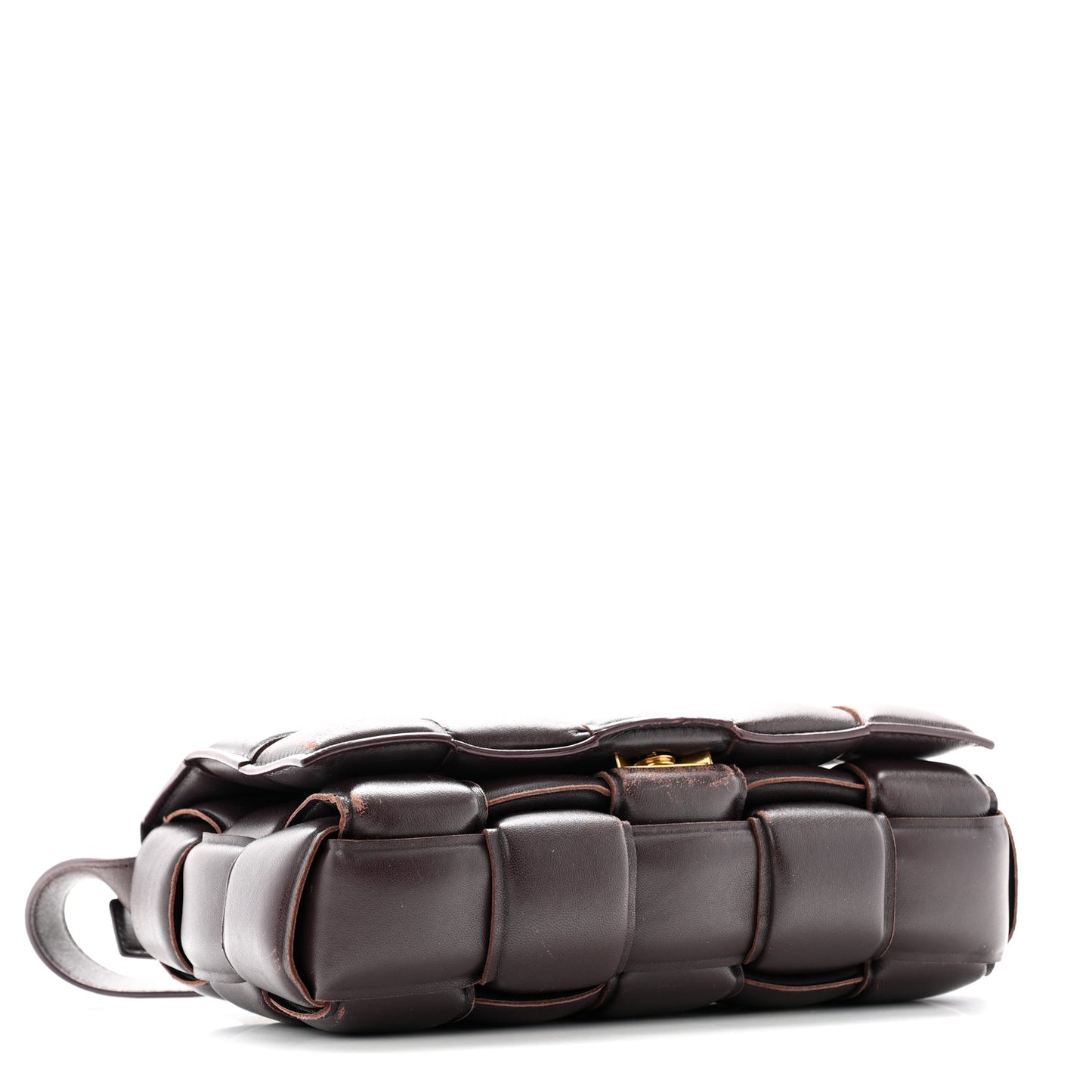 Nappa Maxi Intreccio Padded Cassette Crossbody Bag Grape