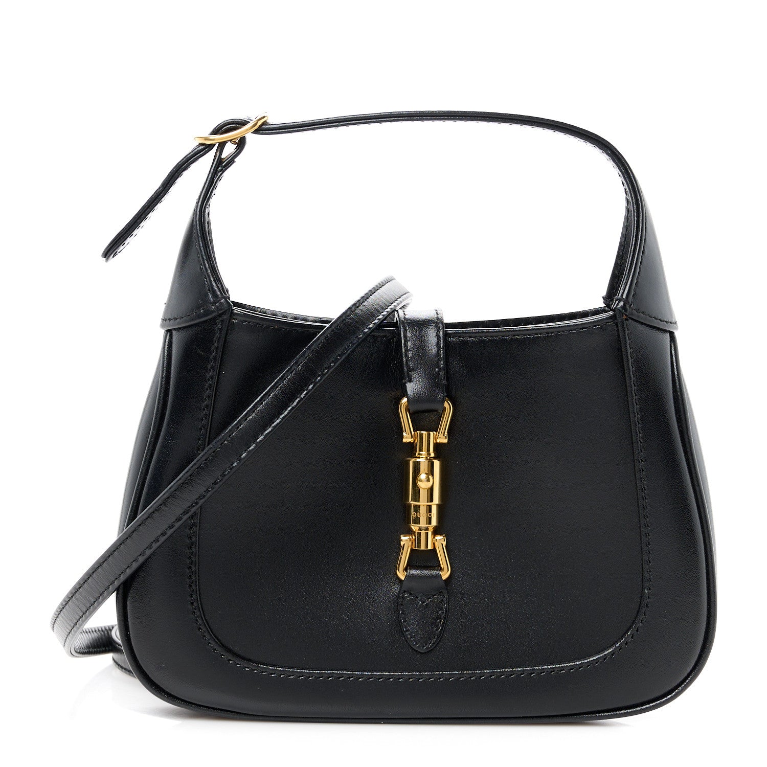 Gucci Boarded Dyana Lux Calfskin Mini Jackie 1961 Hobo Black 1 of 11