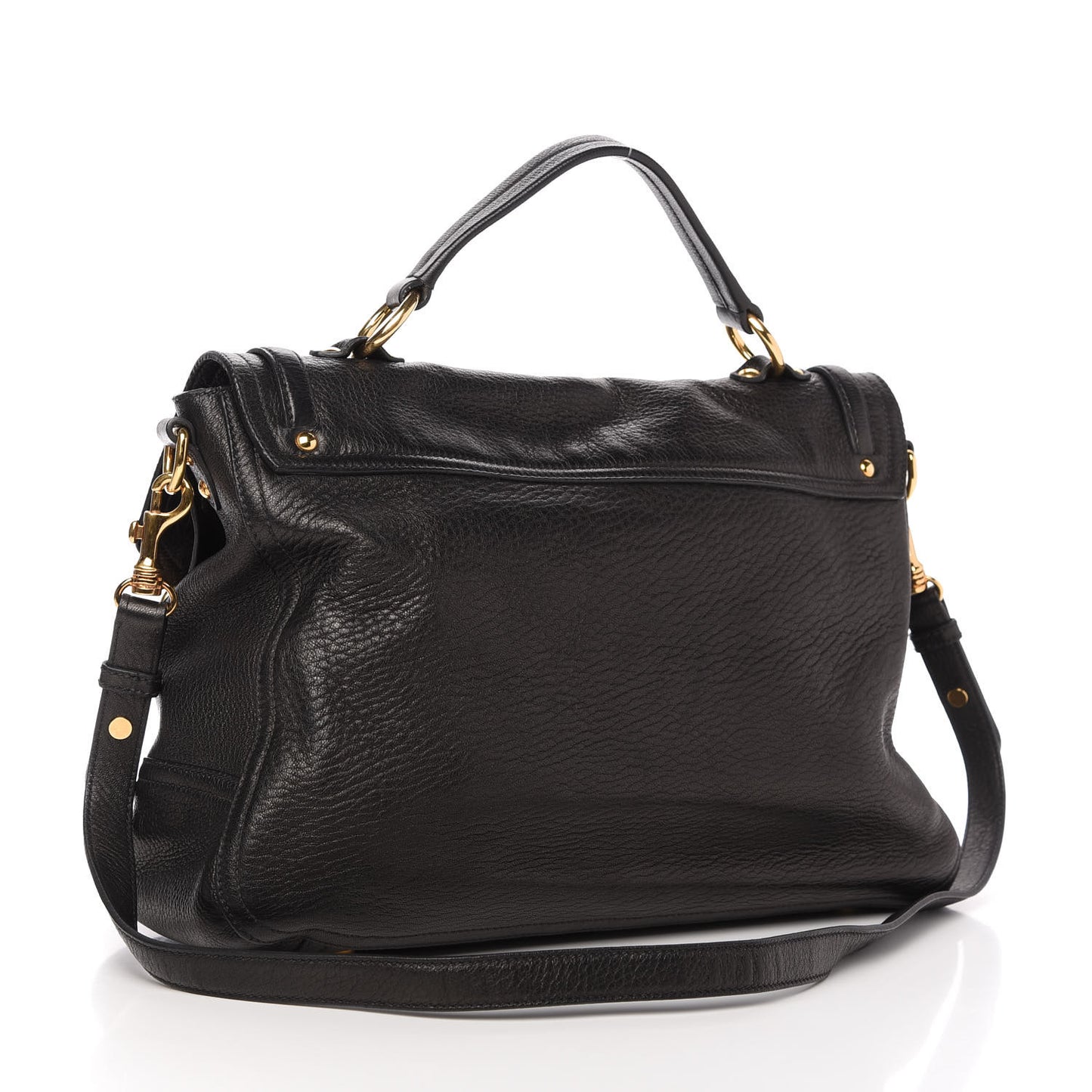 Cervo East-West Flap Satchel Black