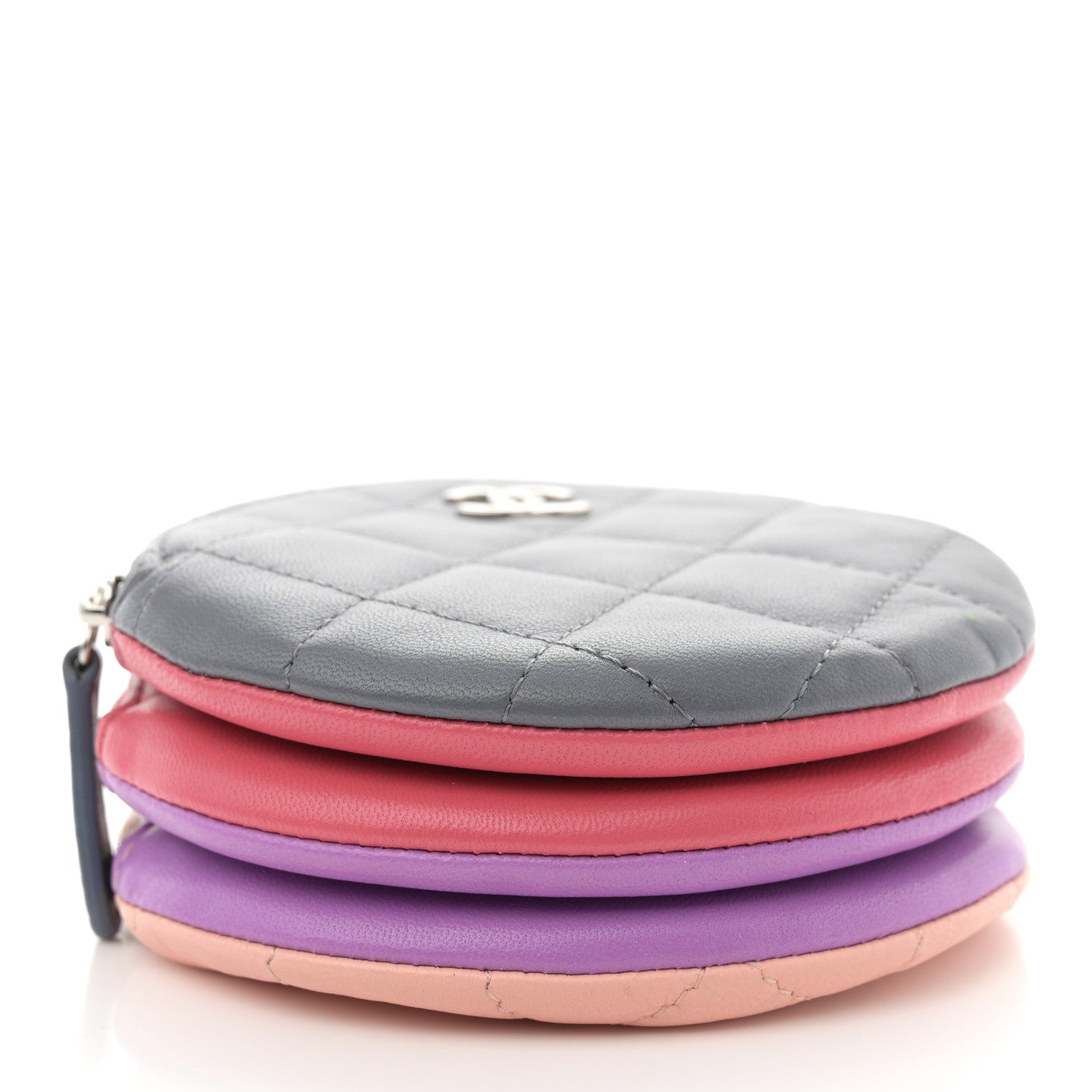 Chanel Lambskin Quilted Round Clutch With Chain Multicolor 4 of 14