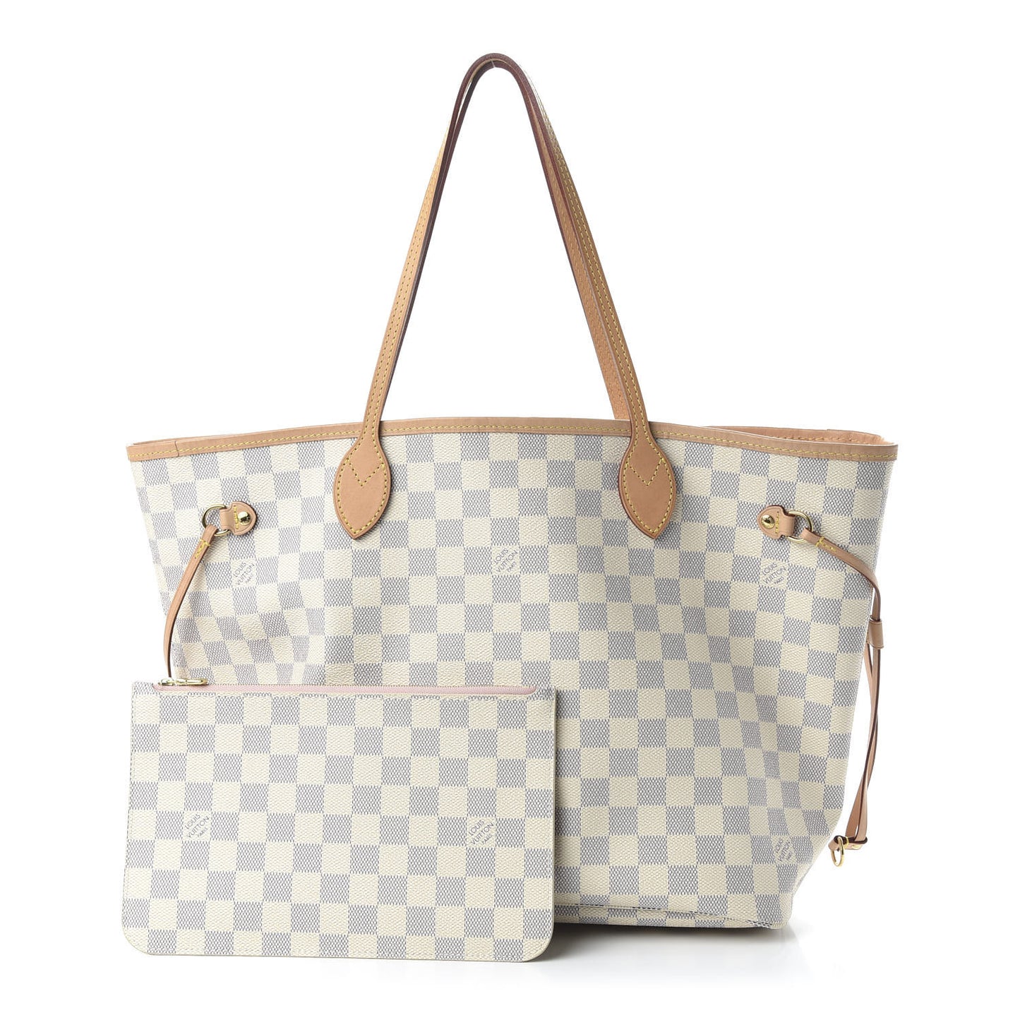 Damier Azur Neo Neverfull MM Rose Ballerine
