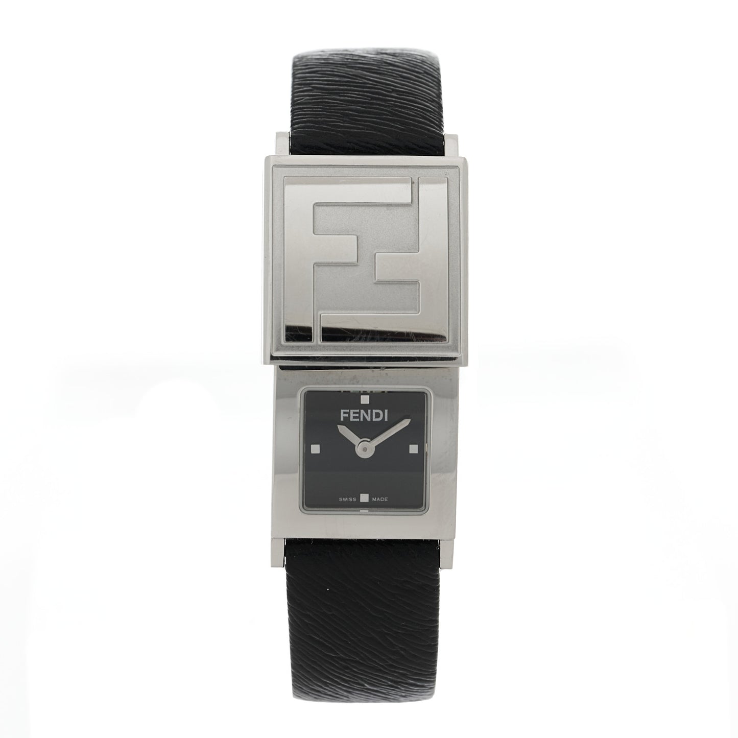 Stainless Steel Calfskin 20mm 5500L Quartz Watch Black