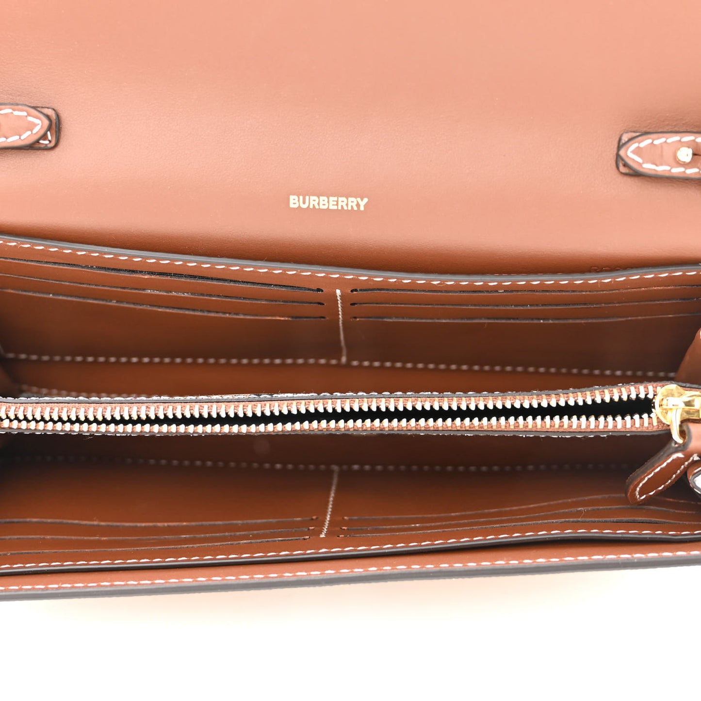 Calfskin Vintage Check Wallet With Detachable Strap Archive Beige Tan